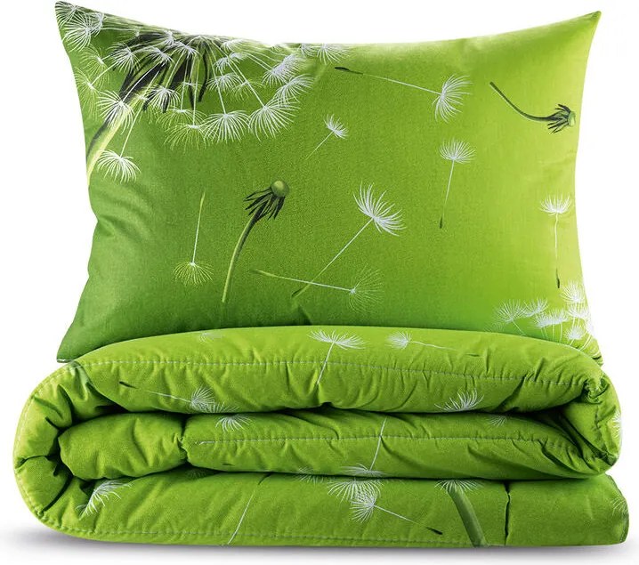 Set de vară pernă şi pilotă PĂPĂDIE verde