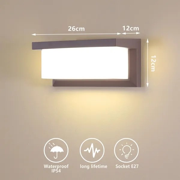 BRILAGI - Aplică de exterior LED RGBW BRICKY 1xE27/12W/230V maro IP54