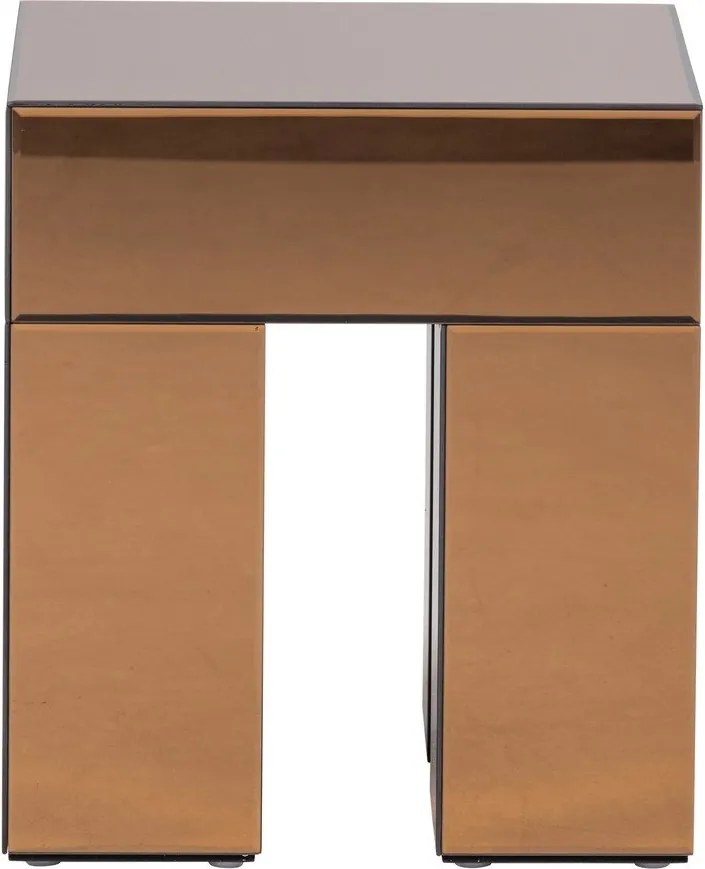 Măsuță auxiliară cu aspect lucios 45x45 cm Mirrox – WOOOD