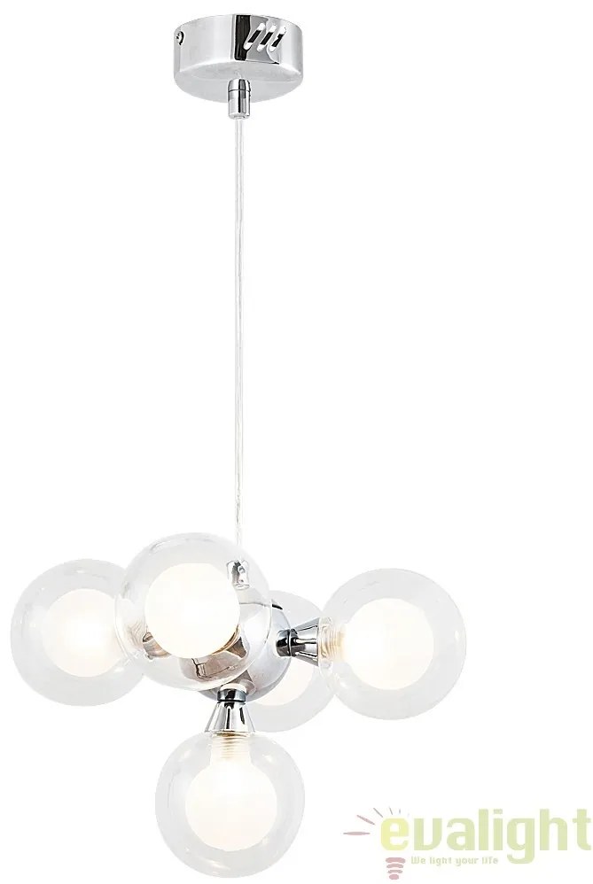 Lustra, Pendul design modern, finisaj crom, diametru 31,5cm, Briella 2623 RX