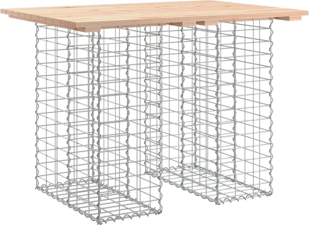 vidaXL Masă de grădină cu gabioane, 100x70x72 cm, lemn masiv de pin