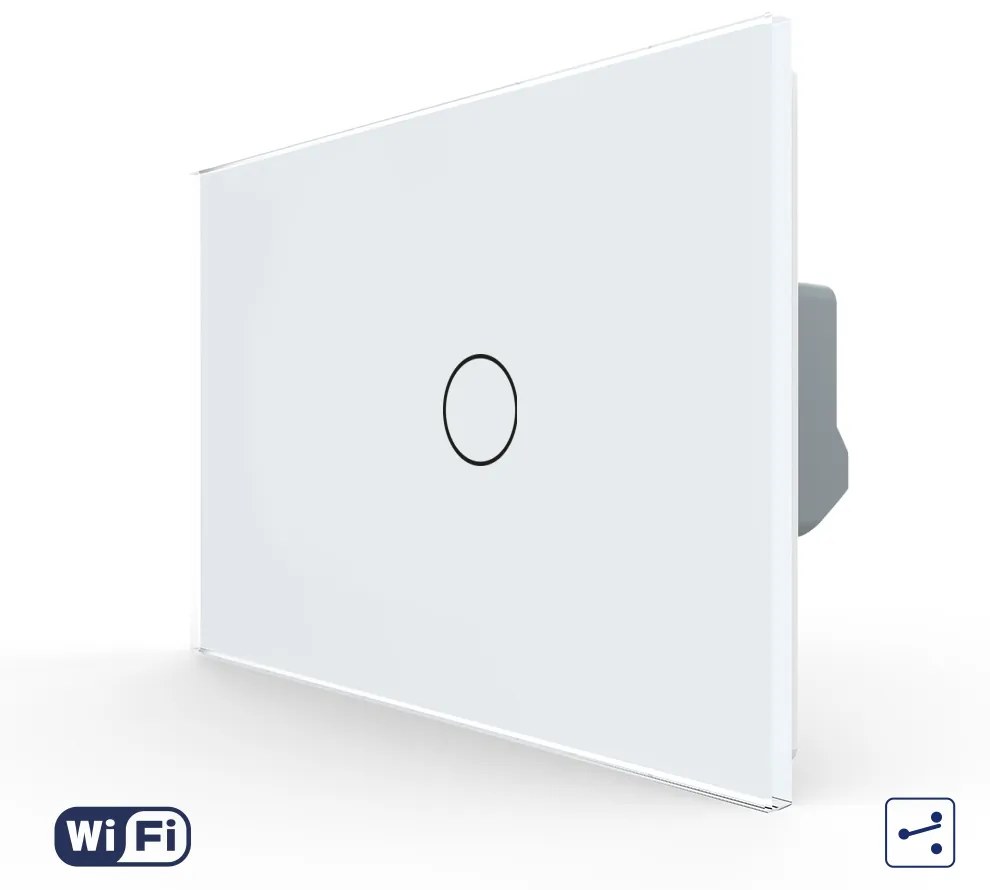 Intrerupator Simplu Cap Scara / Cruce Wi-Fi cu Touch LIVOLO, standard italian – Serie Noua