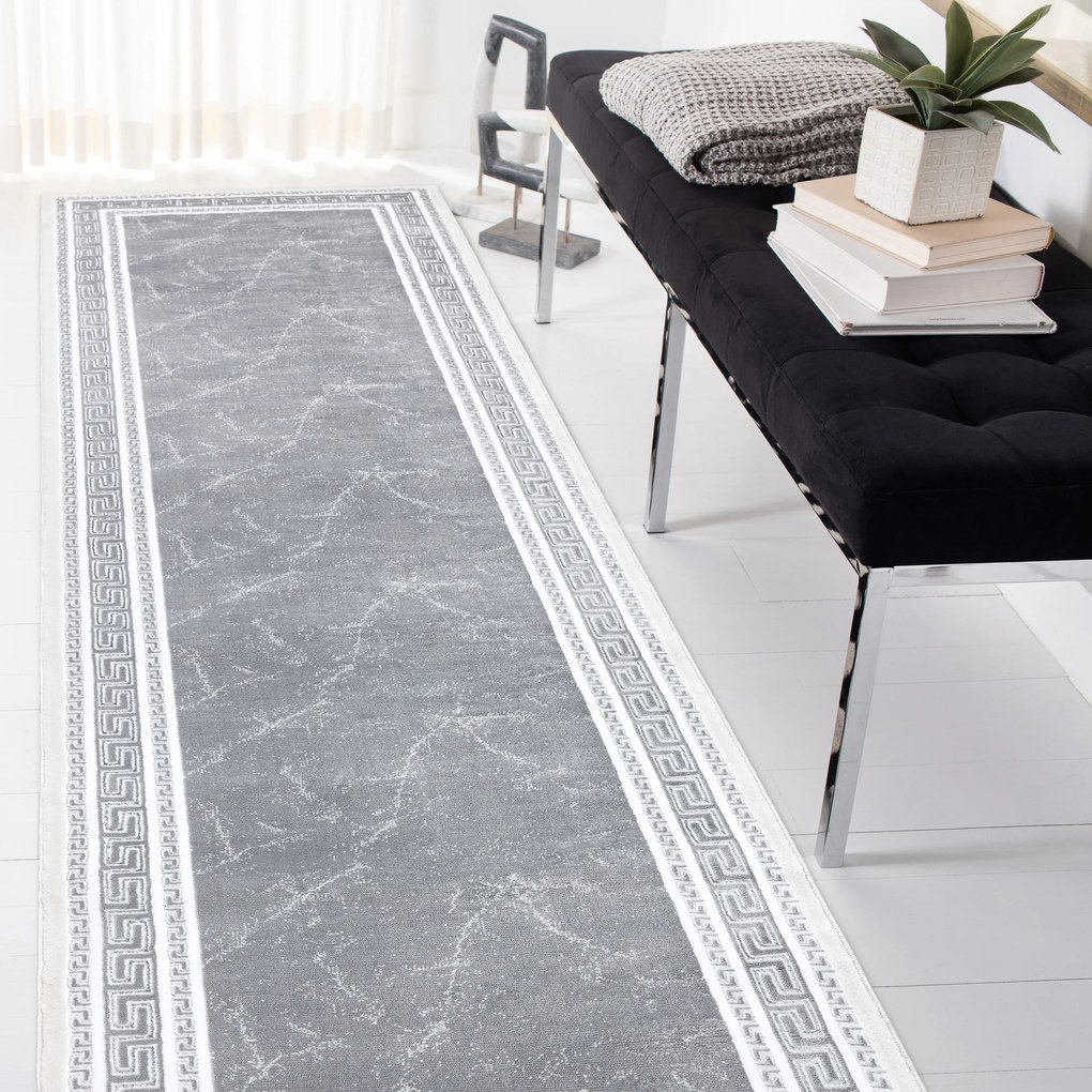 Modern GLOSS covor, traversa 2813 27 stilat, cadru, grecesc gri - SECUNDAR-COTATI PRODUSUL