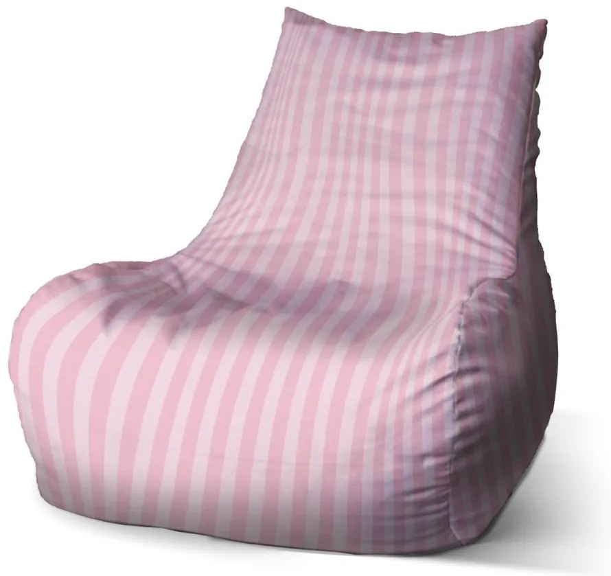Sac de șezut Bean dungi roz - pentru copii, roz