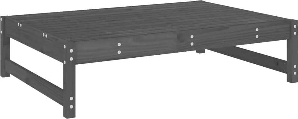 vidaXL Taburet de grădină, 120x80 cm, gri, lemn masiv de pin