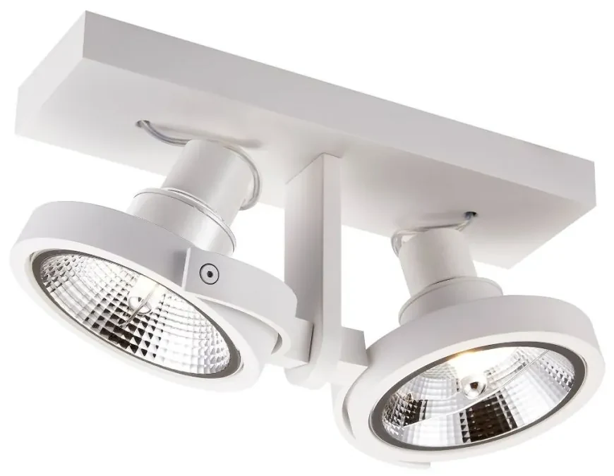 Corp aplicat cu 2 spoturi directionabile design modern MASTER 111 SL alb