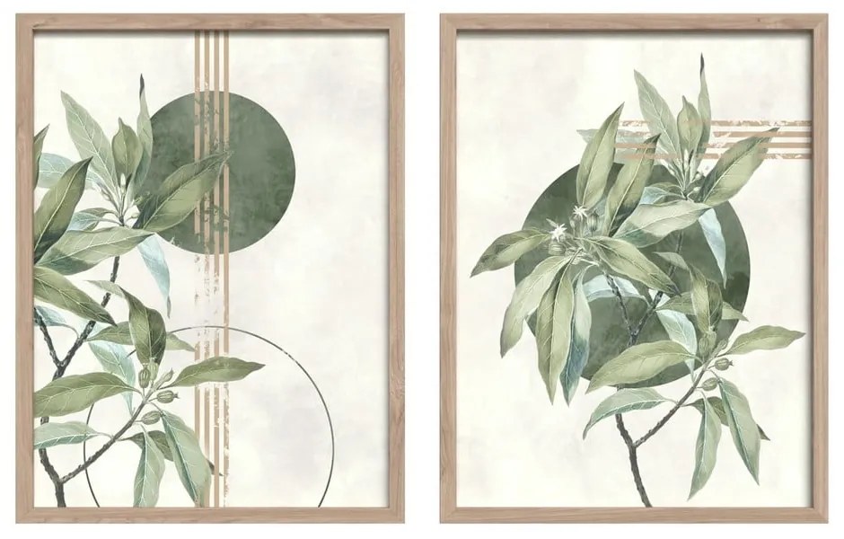 Tablouri 2 buc. 30x40 cm Green – Styler