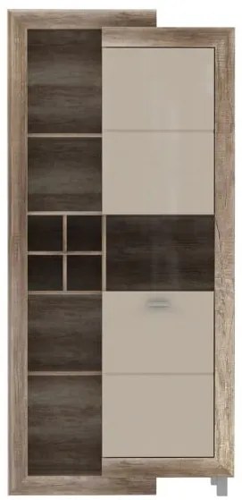Set Mobila Living Genetic, Sonoma Antic Si Bej Lucios, 280 Cm