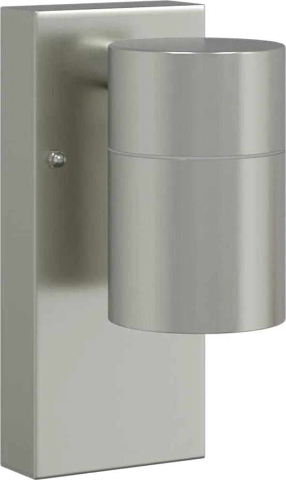vidaXL Lumină de perete pentru exterior Argintiu 6,5 x 10,5 x 16 cm