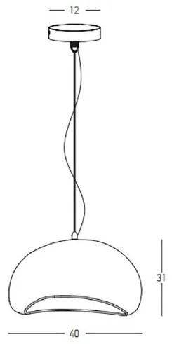 Lustra/Pendul design modern decorativ FIBERGLASS 40cm