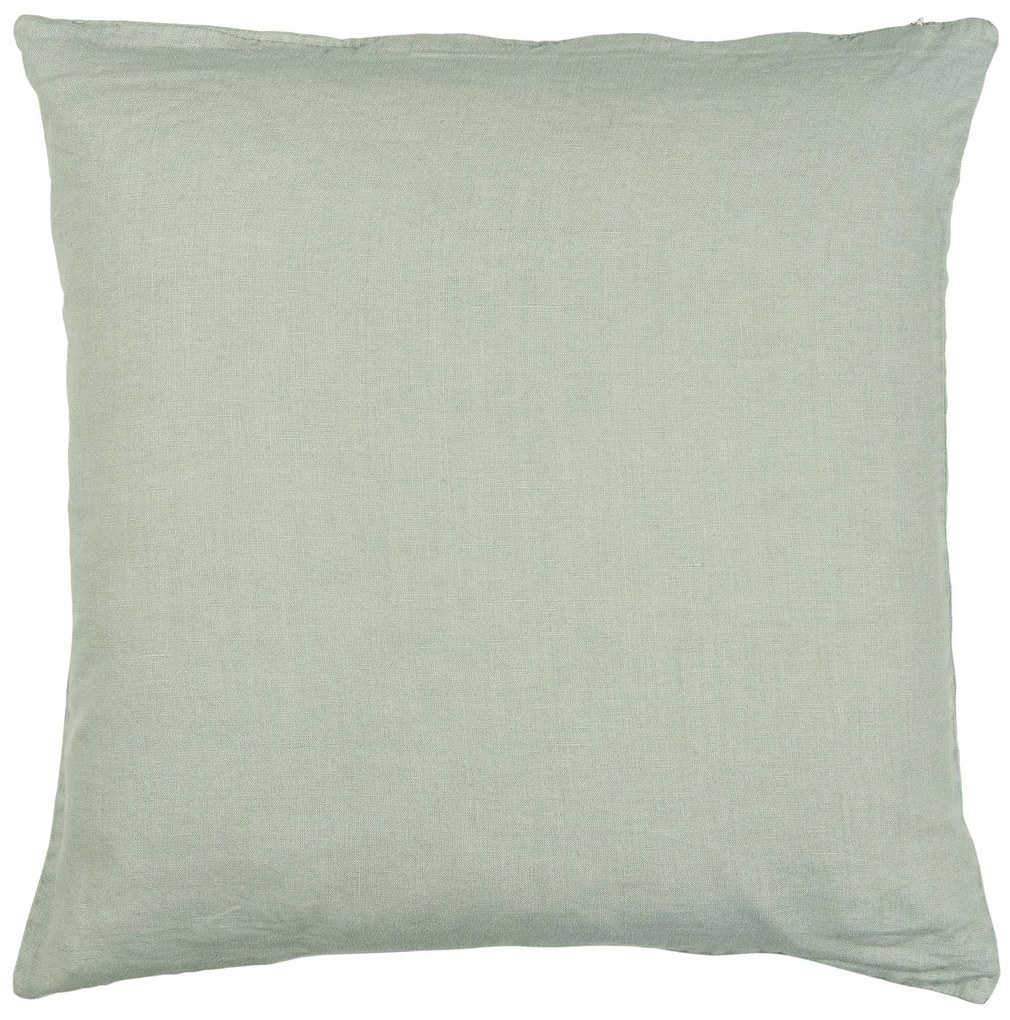 Husa de perna verde MISTY JADE din in 50x50 cm
