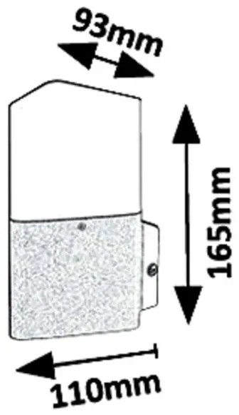 Rabalux 7988 - Aplică perete exterior ZADAR 1xE27/15W/230V IP44