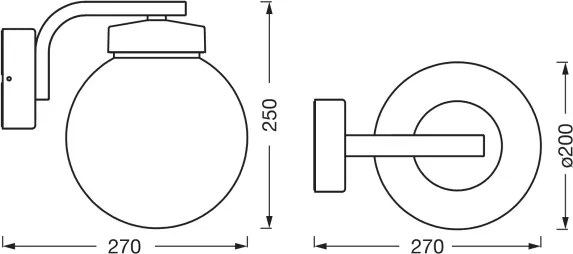 Osram - Lampă de perete pentru exterior ENDURA CLASSIC 1xE27/40W/230V IP54 antracit
