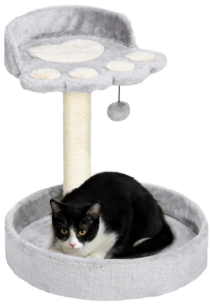 PawHut Copac de Zgariat pentru Pisici de 5kg, 41x41x44 cm, Gri | Aosom Romania