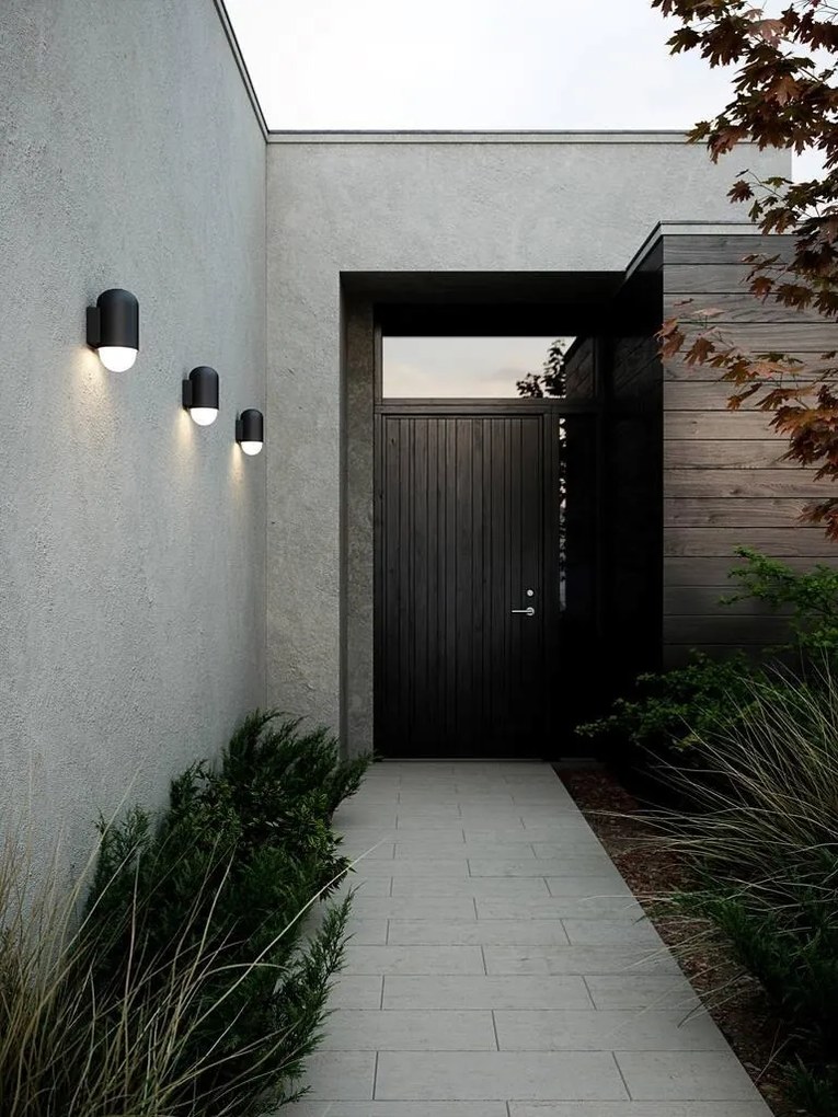 Aplica de perete pentru iluminat exterior design modern IP44, HEKA negru 2118211003 NL