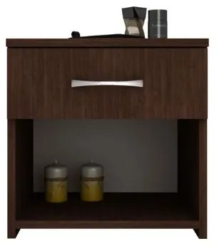 Noptiera haaus Remi, 1 Sertar, Wenge, 40 x 35 x 40 cm