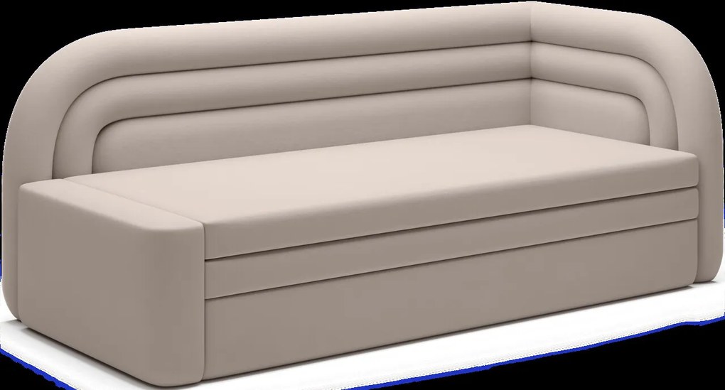 Canapea extensibila brat dreapta 3 locuri, ELTAP, Fabillo, 223x86x80 cm, lemn/poliester, bej