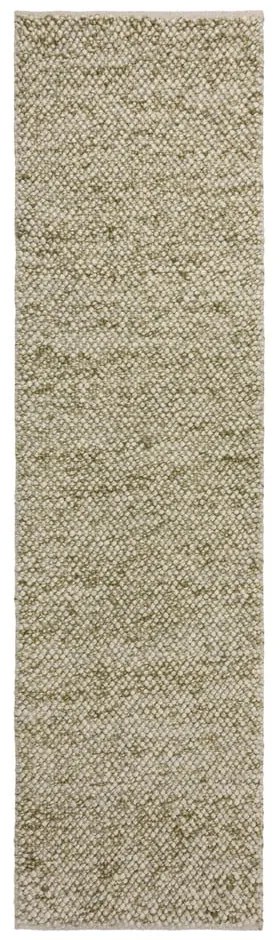 Covor tip traversă kaki țesut manual din amestesc de lână 60x230 cm Minerals – Flair Rugs