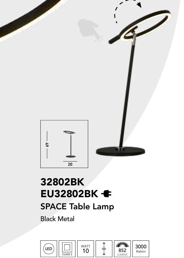 Veioza, Lampa de masa LED stil modern Space
