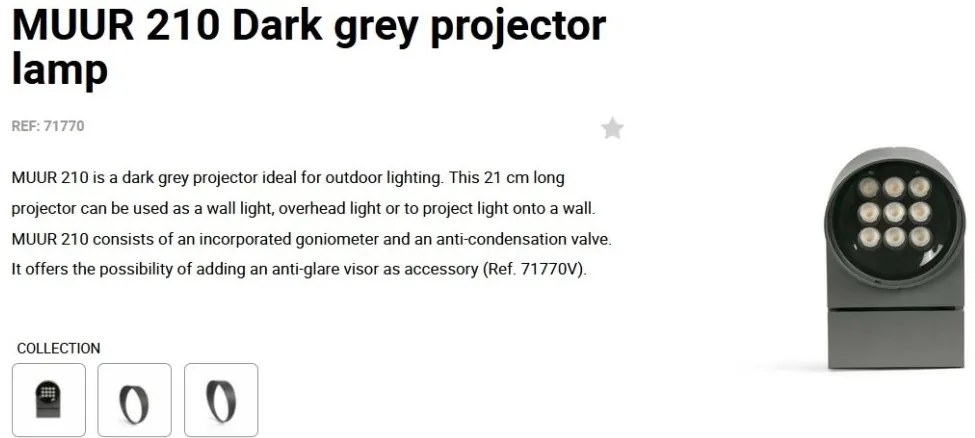 Proiector LED de exterior IP65 MUUR 210