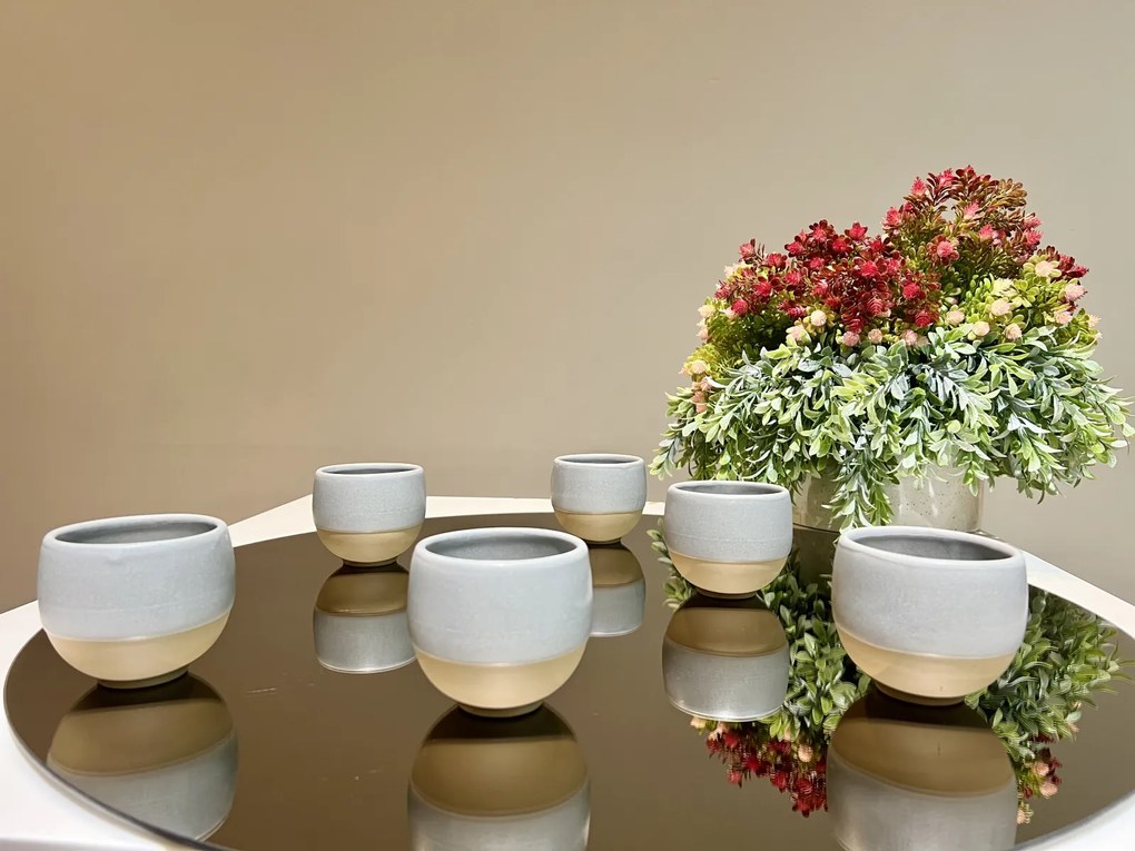 Pahar Ceramica Heritage Gri (Glazurat Manual) 300ml