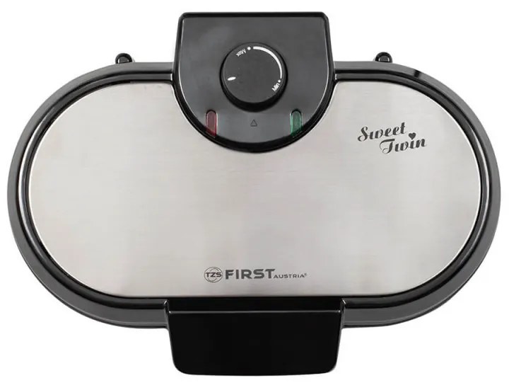 Resigilat: Aparat de facut vafe/grofe FIRST AUSTRIA FA-5305-2, 1000 W, Regulator de temperatura, Acoperire antiaderenta, Negru