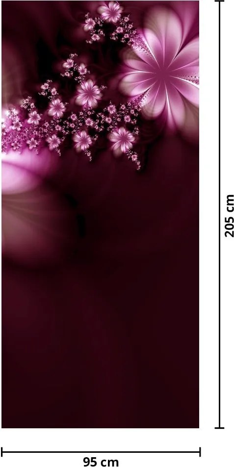 Fototapet pentru ușă - Flori abstract (95x205cm)