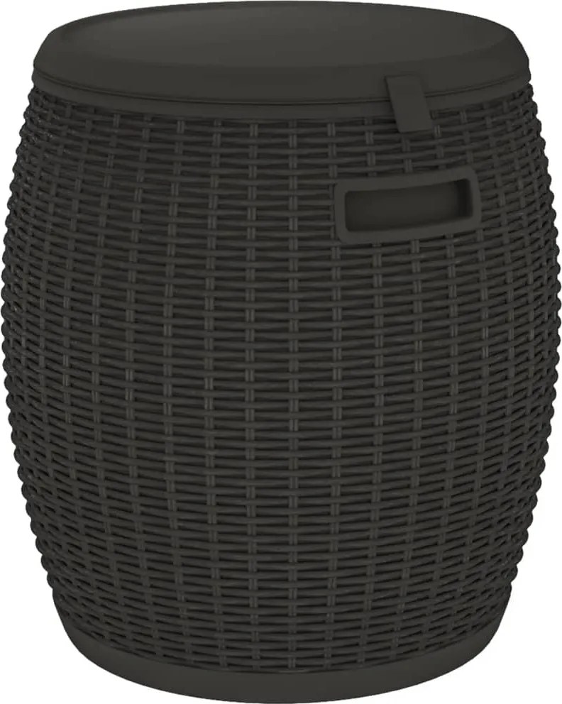 vidaXL Cutie depozitare de grădină 4 în 1, negru, polipropilenă