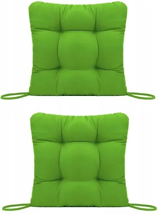 Set Perne decorative pentru scaun de bucatarie sau terasa, dimensiuni 40x40cm, culoare Verde, 2 bucati/set