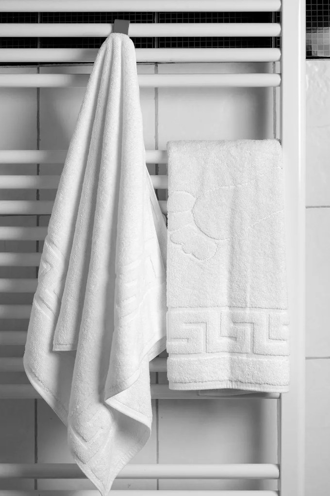 Set 2 Prosoape, Hotel Line, Bedora, 70x140 cm, 100% Bumbac Cardat, 500 g/mp, Alb