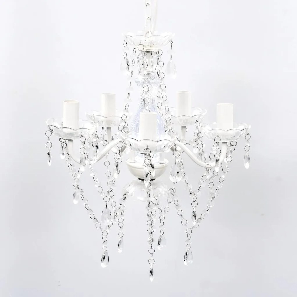 vidaXL Candelabru, 5 becuri, transparent