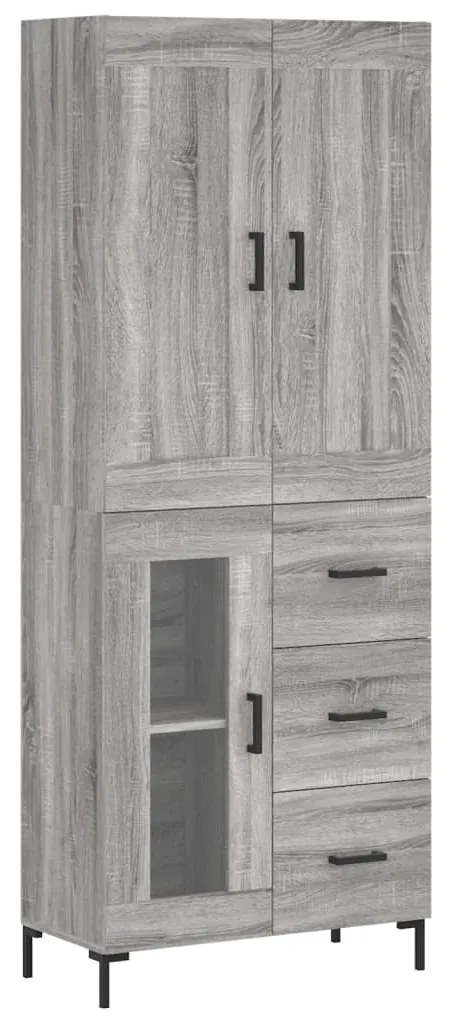 3199943 vidaXL Dulap înalt, gri sonoma, 69,5x34x180 cm, lemn compozit