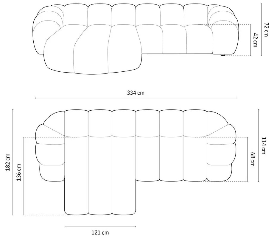 Colțar bej (cu colț pe partea stângă ) Diana – Micadoni