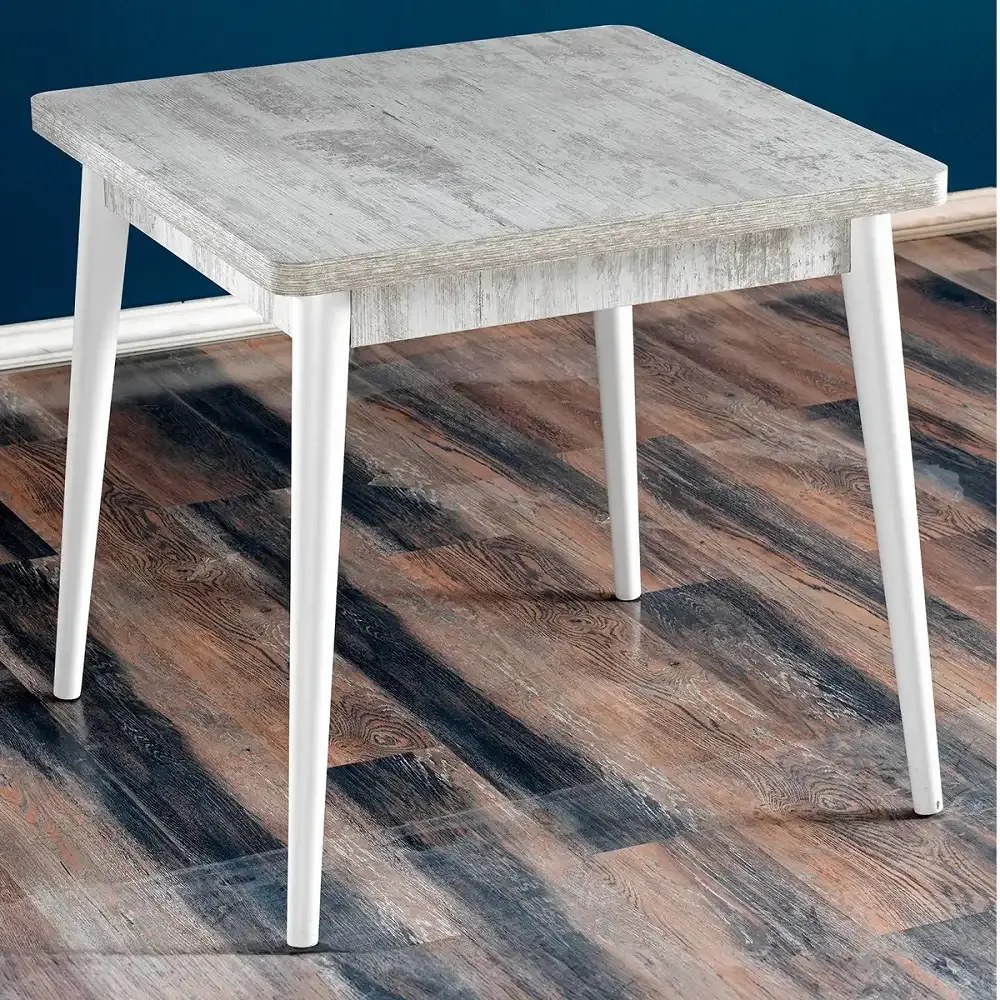 Masa bucatarie Brigitte, patrat, culoare alb 80 cm