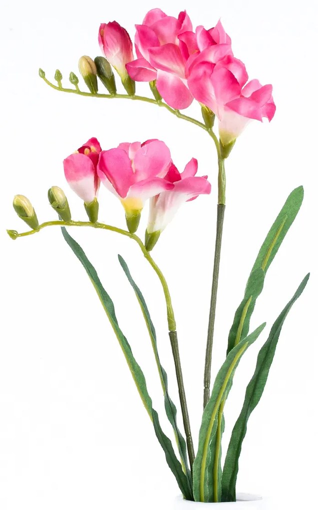 Floare artificială Frezie roz, 57 cm