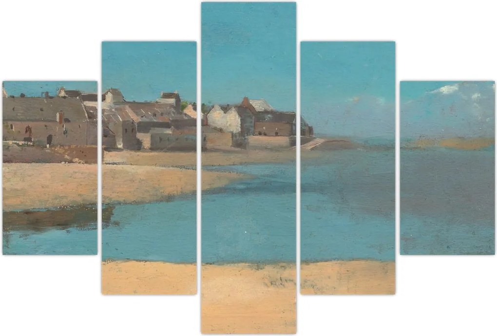 Tablou - Odilon Redon, Village by the Sea in Brittany, reproducere (150x105 cm)