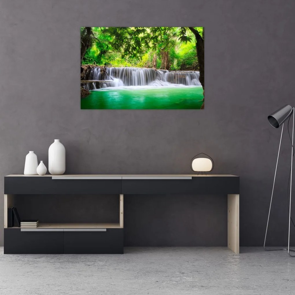 Tablou - cascada din Kanchanaburi, Thailanda (90x60 cm)