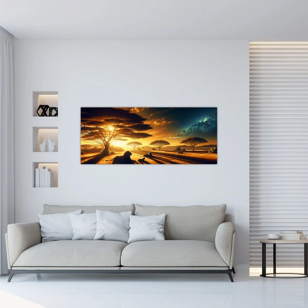 Tablou - Lei odihnindu-se (120x50 cm)