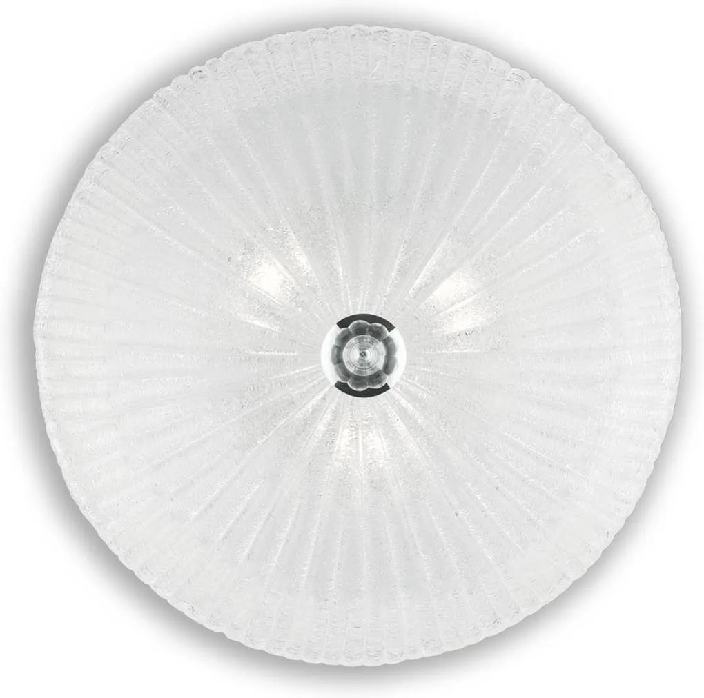 Plafoniera Ideal Lux Shell Pl3 Trasparente E27, Crom, 008608, Italia