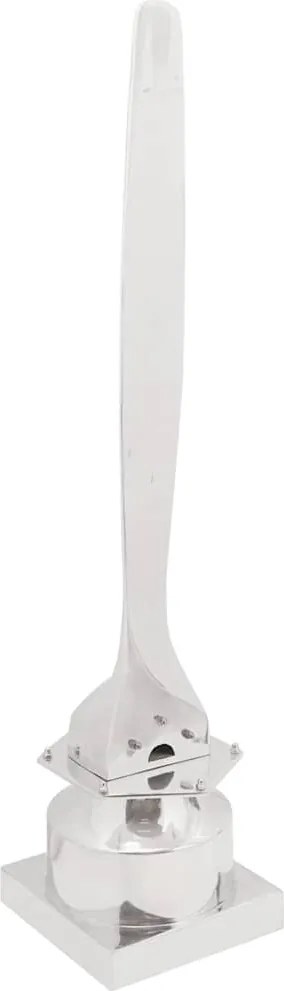 vidaXL Sculptură Argintiu 26 x 26 x 110 cm Aluminiu