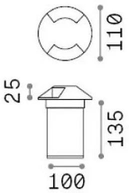 Corp de iluminat LED pentru căi de acces Ideal Lux ROCKET LED/3W/230V CRI 90 IP65 crom mat