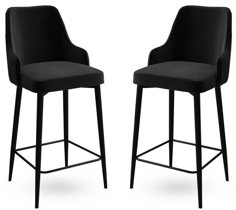Set de scaune de bar Enox Black, 2 buc., 2 buc.