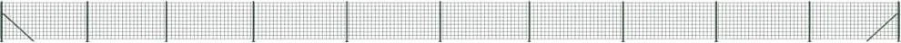 vidaXL Gard plasă de sârmă cu bordură, verde, 1x25 m