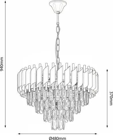 Brilagi - Lustră cu lanț ECLIPSE 7xE14/10W/230V, diametru 48 cm, argintie