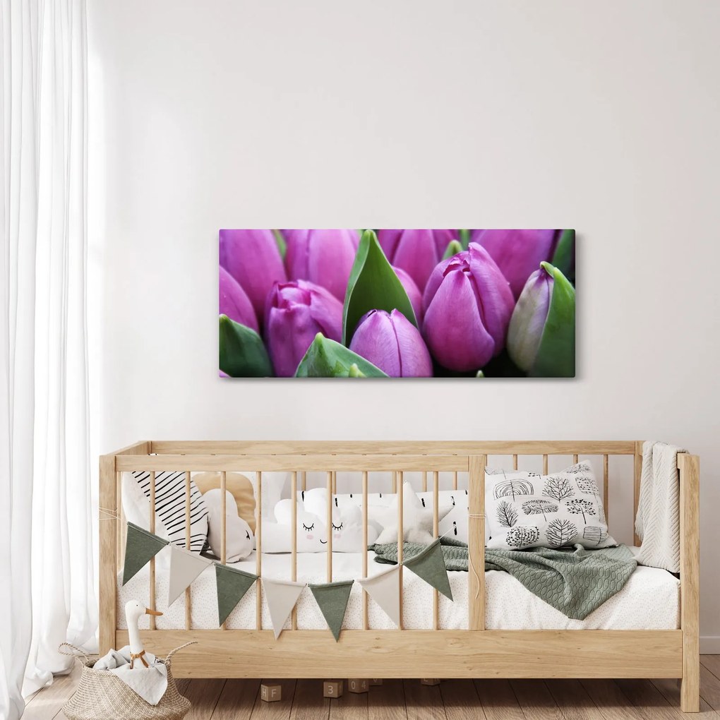 Tablou - florile lalelelor (120x50 cm)