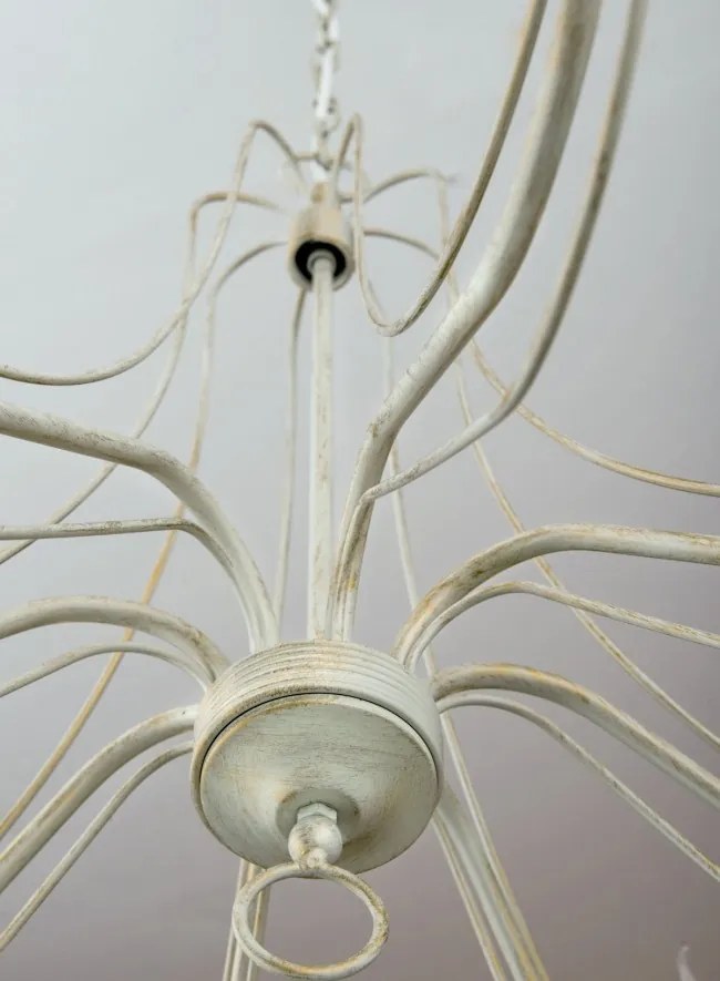 Candelabru design rustic cu 8 brate Vela, ivory