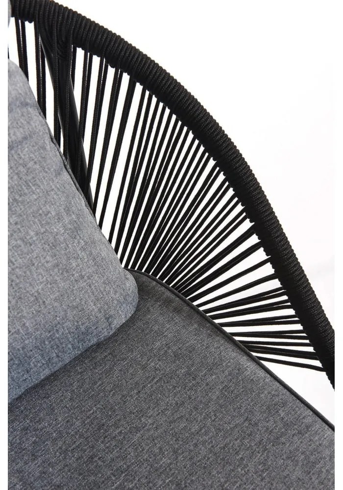 Canapea de grădină cu 2 locuri Bonami Selection North, negru