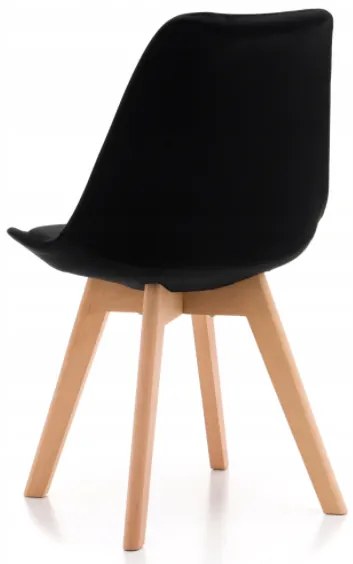 Scaune de sufragerie 4buc stil scandinav Black Glamor