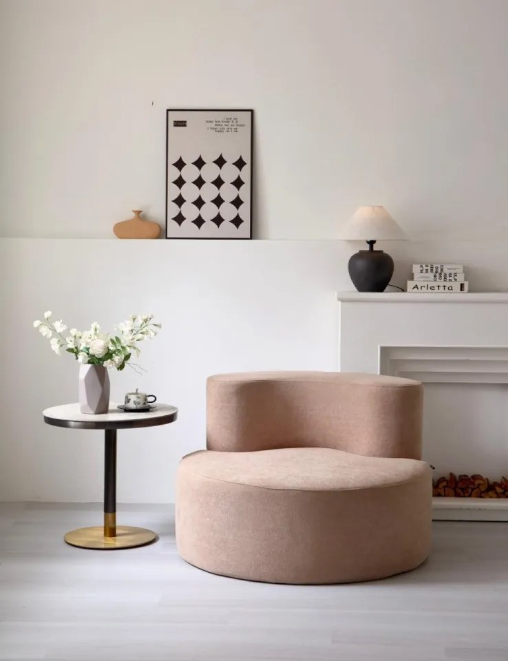 Fotoliu rotund din spumă cu memorie HD – design premium și confort absolut (Culoare: Gri Antracit)