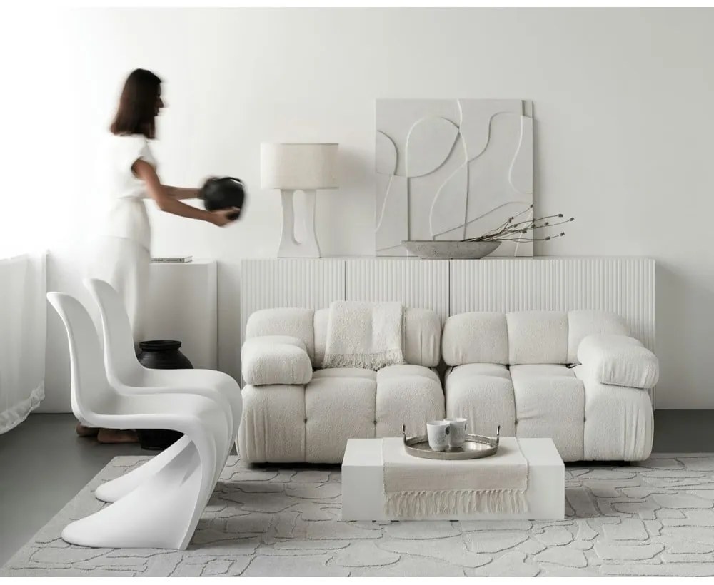 Covor gri deschis din lână 160x230 cm Morphic Dunes – Agnella